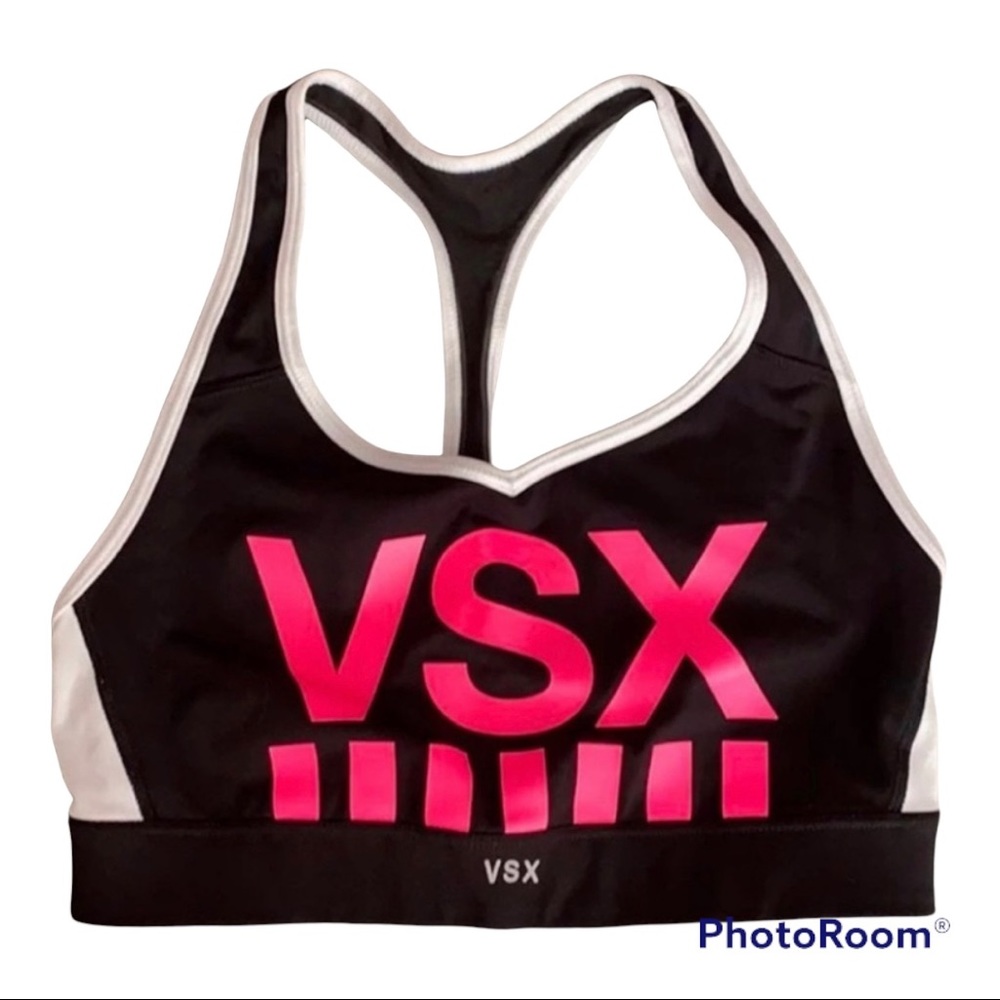 The Player VICTORIA’S SECRET VSX Black and Pink Sports Bra Size Small